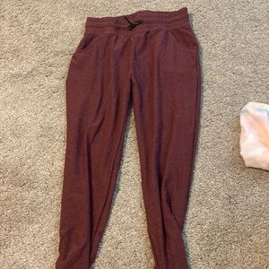 runway athletic maroon joggers